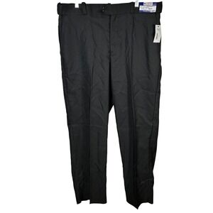 National Patrol Mens Black 100% Stretch Polyester Security Pants Size 40R NWT